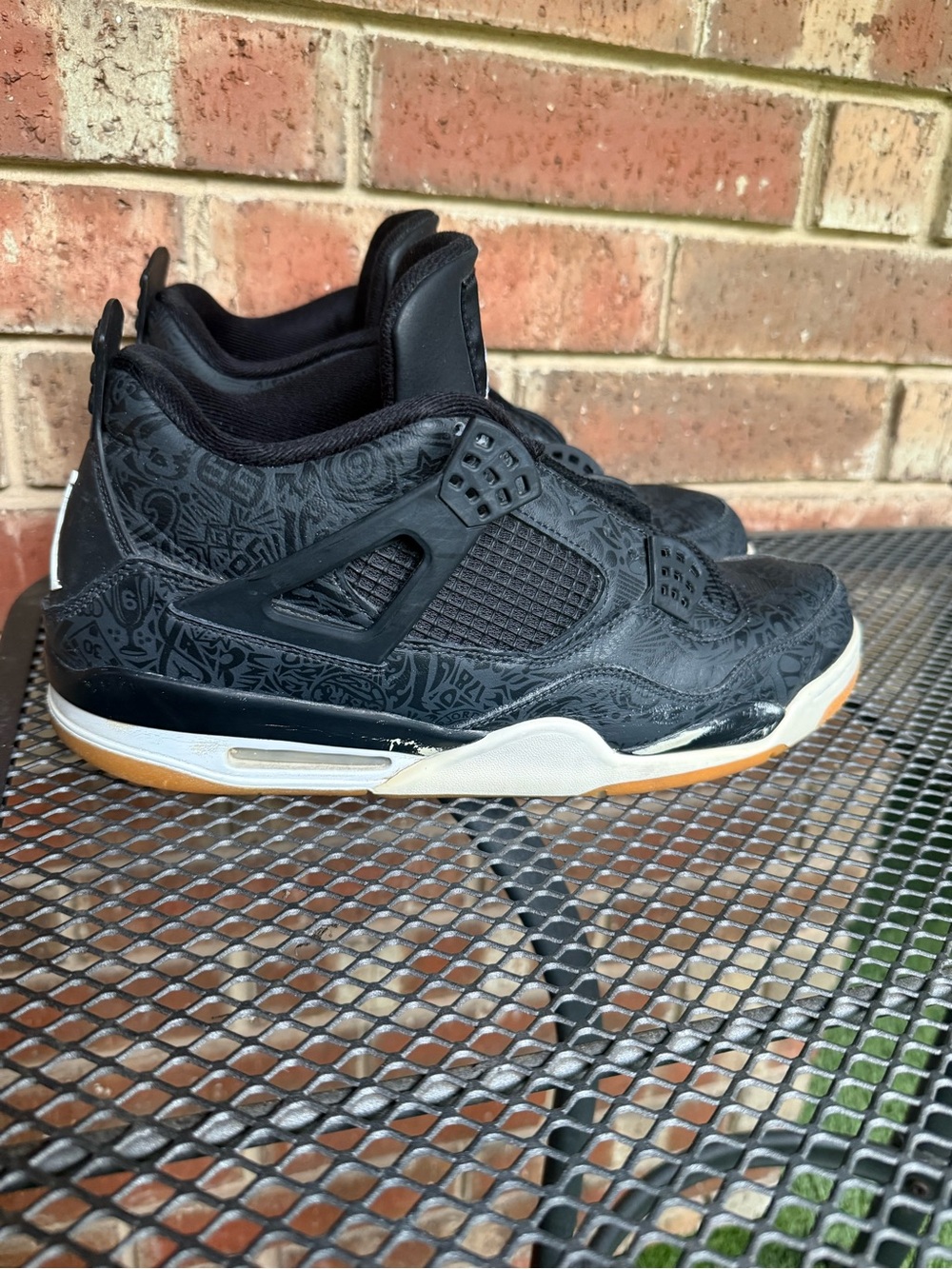 Air Jordan 4 Black Laser Size 13 Authentic